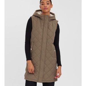 VERO MODA Long Quilted Vest